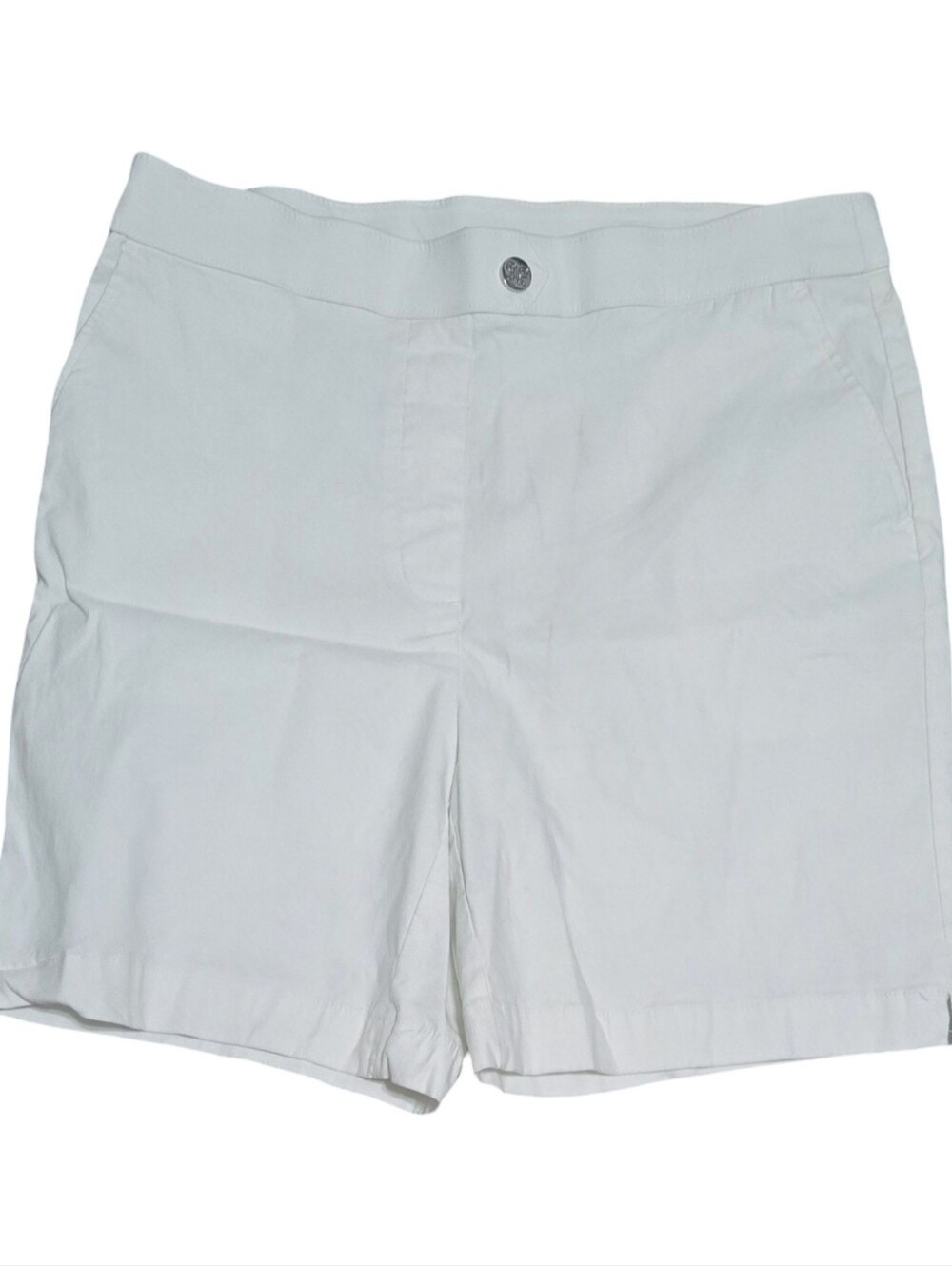 Rafaella White Bermuda Shorts Soft Wide Band Stretch Comfort Outdoors Cozy - Picture 7 of 9